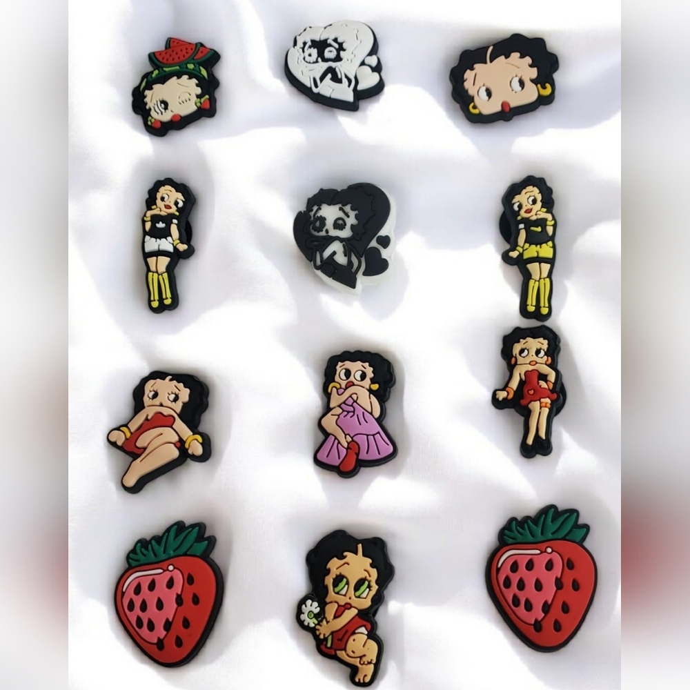 Betty Boop Croc Charm Bundle | Jibbitz Shoe Charms | Vintage Cartoon Croc Charms